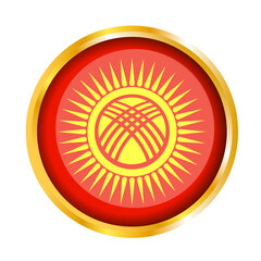 New Flag of Kyrgyz Republic vector illustration