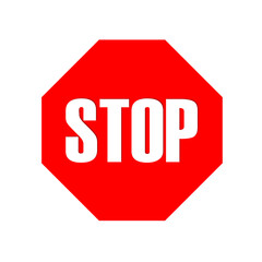 stop sign on transparent background
