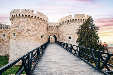 Belgrade's fortress Zindan gate, a historic landmark in Serbia, stands as a symbol of the city's rich history and architectural heritage.