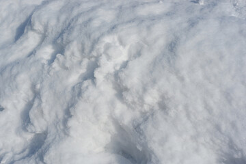 The snow piled up very high.