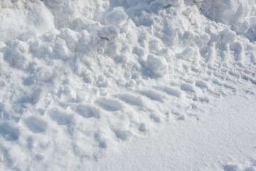 The snow piled up very high.