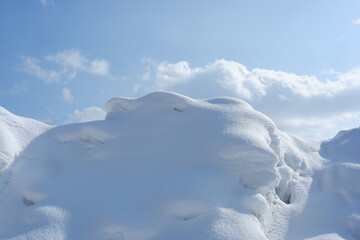 The snow piled up very high.