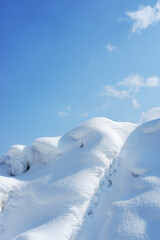 The snow piled up very high.