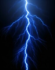 Dark background, blue lightning.