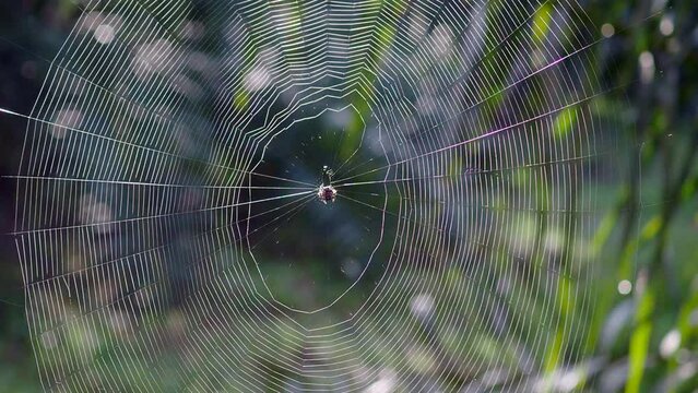Spiders weave webs to build nests.