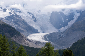 Blick zum Gepatschferner  in den Ötztaler Alpen im Herbst