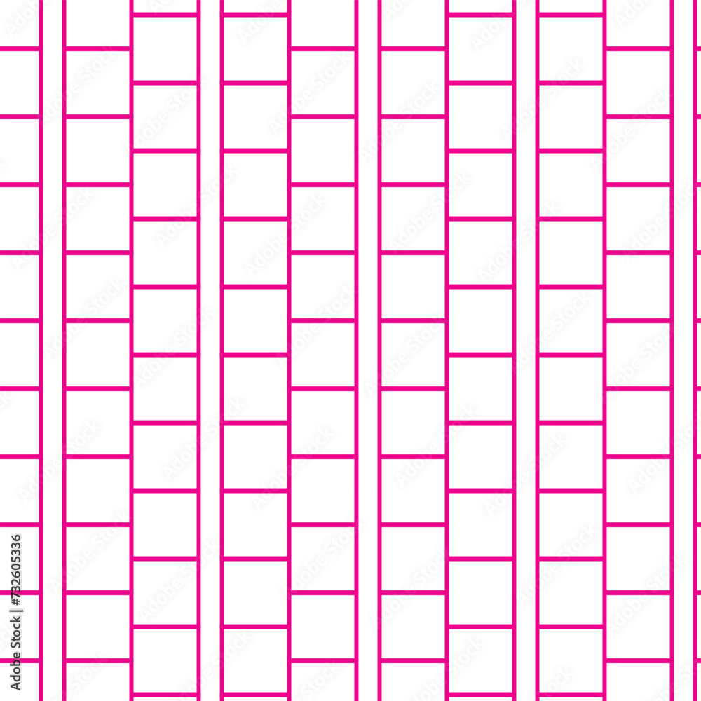 Poster abstract seamless repeatable pink rectangle line pattern.