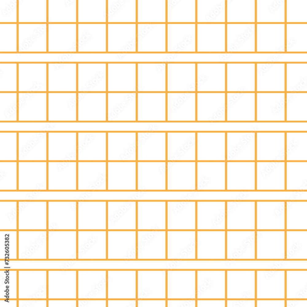 Poster abstract seamless repeatable orange rectangle line pattern.