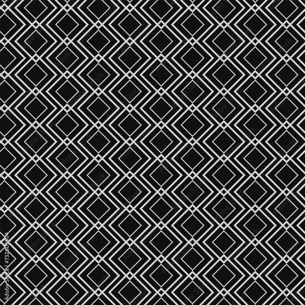 Poster abstract seamless repeatable grey rectangle pattern on dark.