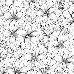Obraz premium seamless pattern with flowers