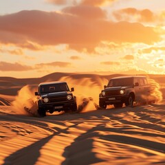 Fototapeta premium car in the desert