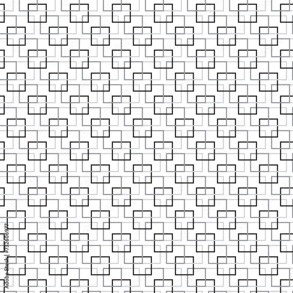 Poster abstract seamless repeatable black grey rectangle line pattern.