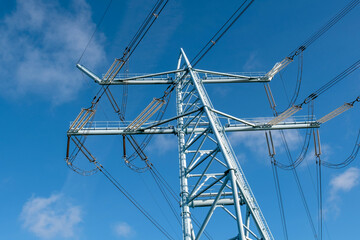 electricity station energy system factory generator storage blue sky sun