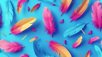 Tile of feather background geometric flat lay material design geometric. Pattern texture tile
