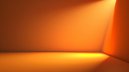 A single spotlight casting a warm orange glow on a circular area.