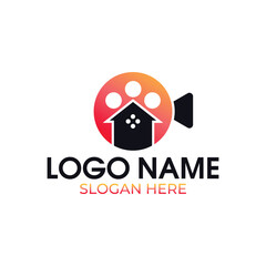production house logo design vector