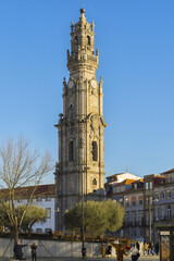 Obraz premium Torre dos Clerigos, Bell tower of Clerigos Church, Unesco World Heritage Site, OPorto, Portugal