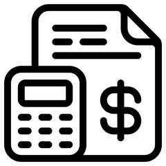 accounting icon, simple vector design