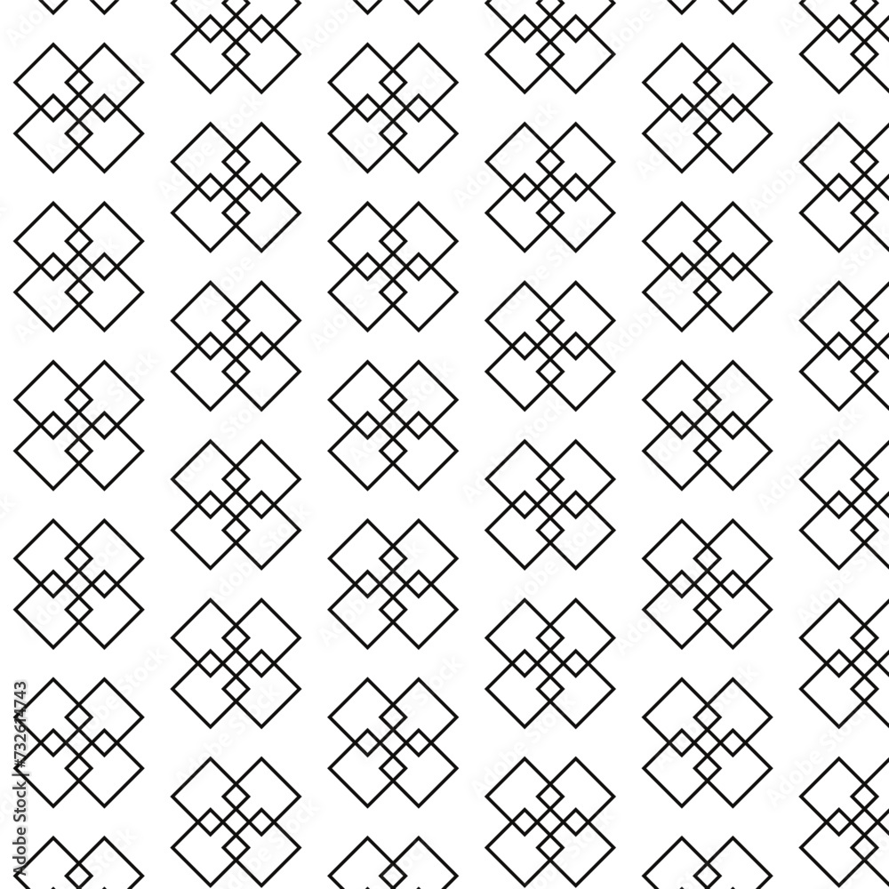 Poster abstract seamless repeatable black rectangle pattern.