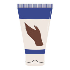 Hand cream illustration. Flat vector illustration in cartoon style. Beauty and fashion, personal care, beauty salons, online stores.