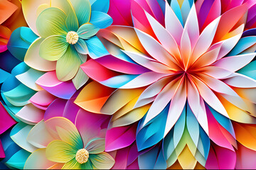 A Kaleidoscope of Colors Merge and Blend, Creating a Harmonious Symphony of Chromatic Beauty