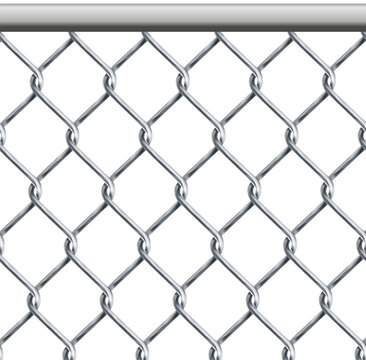 chain link fence wire mesh steel metal isolated on transparent background. Art design gate made. Prison barrier, secured property.
