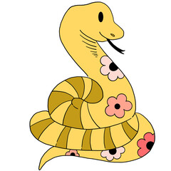 Celebrate the 2025 Lunar New Year with Elegant Vector Illustrations of the Snake  Festive Greetings for an Auspicious Year