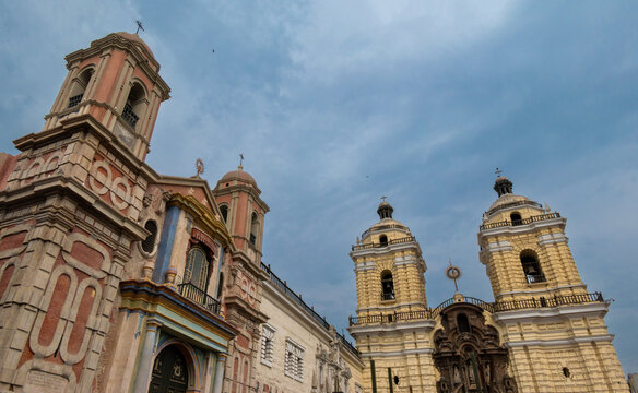 Basilica and Convent of San Francisco of Lima in the Historic Center of Lima, Peru.