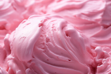 Close-up of pink ice cream