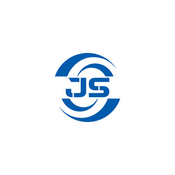 JS logo. JS set , J S design. White JS letter. JS, J S letter logo design. Initial letter JS letter logo set, linked circle uppercase monogram logo. J S letter logo vector design.	

