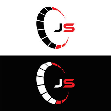 JS logo. JS set , J S design. White JS letter. JS, J S letter logo design. Initial letter JS letter logo set, linked circle uppercase monogram logo. J S letter logo vector design.	

