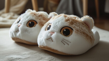 Cute Cat sleepers. Fluffy Footwear