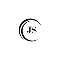 JS logo. JS set , J S design. White JS letter. JS, J S letter logo design. Initial letter JS letter logo set, linked circle uppercase monogram logo. J S letter logo vector design.	

