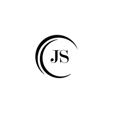 JS logo. JS set , J S design. White JS letter. JS, J S letter logo design. Initial letter JS letter logo set, linked circle uppercase monogram logo. J S letter logo vector design.	
