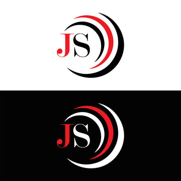 JS logo. JS set , J S design. White JS letter. JS, J S letter logo design. Initial letter JS letter logo set, linked circle uppercase monogram logo. J S letter logo vector design.	
