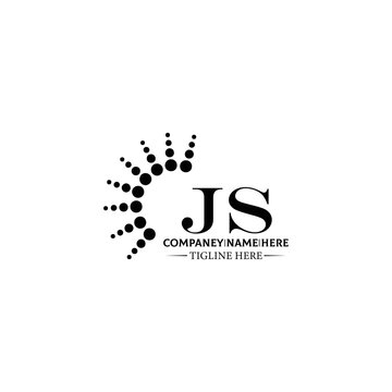 JS logo. JS set , J S design. White JS letter. JS, J S letter logo design. Initial letter JS letter logo set, linked circle uppercase monogram logo. J S letter logo vector design.	

