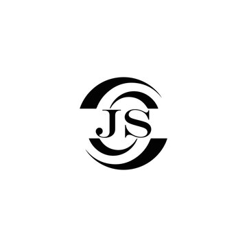 JS logo. JS set , J S design. White JS letter. JS, J S letter logo design. Initial letter JS letter logo set, linked circle uppercase monogram logo. J S letter logo vector design.	
