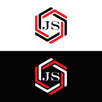JS logo. JS set , J S design. White JS letter. JS, J S letter logo design. Initial letter JS letter logo set, linked circle uppercase monogram logo. J S letter logo vector design.	
