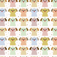 Vector dog face pattern design