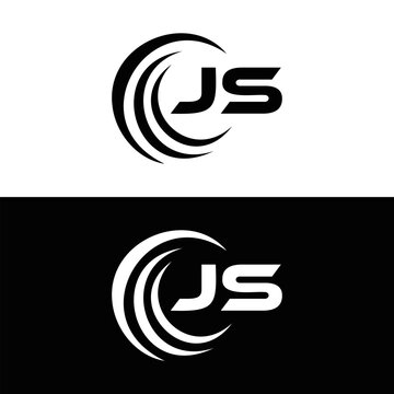 JS logo. JS set , J S design. White JS letter. JS, J S letter logo design. Initial letter JS letter logo set, linked circle uppercase monogram logo. J S letter logo vector design.	
