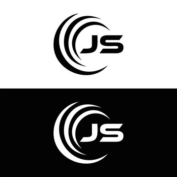 JS logo. JS set , J S design. White JS letter. JS, J S letter logo design. Initial letter JS letter logo set, linked circle uppercase monogram logo. J S letter logo vector design.	
