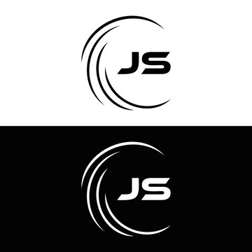 JS logo. JS set , J S design. White JS letter. JS, J S letter logo design. Initial letter JS letter logo set, linked circle uppercase monogram logo. J S letter logo vector design.	
