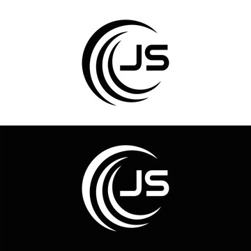 JS logo. JS set , J S design. White JS letter. JS, J S letter logo design. Initial letter JS letter logo set, linked circle uppercase monogram logo. J S letter logo vector design.	
