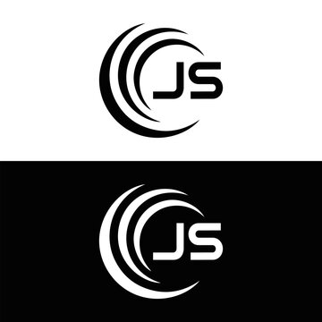 JS logo. JS set , J S design. White JS letter. JS, J S letter logo design. Initial letter JS letter logo set, linked circle uppercase monogram logo. J S letter logo vector design.	
