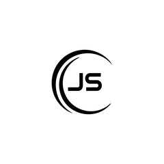 JS logo. JS set , J S design. White JS letter. JS, J S letter logo design. Initial letter JS letter logo set, linked circle uppercase monogram logo. J S letter logo vector design.	
