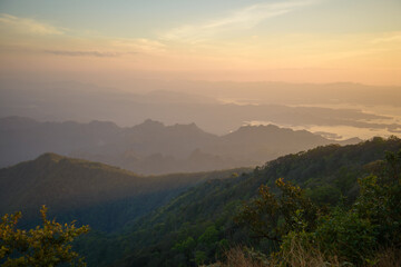 Capture the essence of adventure and tranquility in a striking landscape photo showcasing a camping...