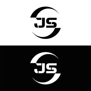 JS logo. JS set , J S design. White JS letter. JS, J S letter logo design. Initial letter JS letter logo set, linked circle uppercase monogram logo. J S letter logo vector design.	
