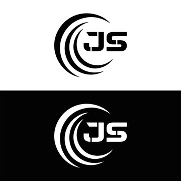 JS logo. JS set , J S design. White JS letter. JS, J S letter logo design. Initial letter JS letter logo set, linked circle uppercase monogram logo. J S letter logo vector design.	
