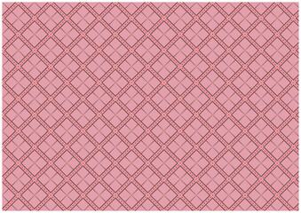 波線と四角のシームレスな背景（ピンク）
