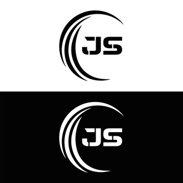 JS logo. JS set , J S design. White JS letter. JS, J S letter logo design. Initial letter JS letter logo set, linked circle uppercase monogram logo. J S letter logo vector design.	
